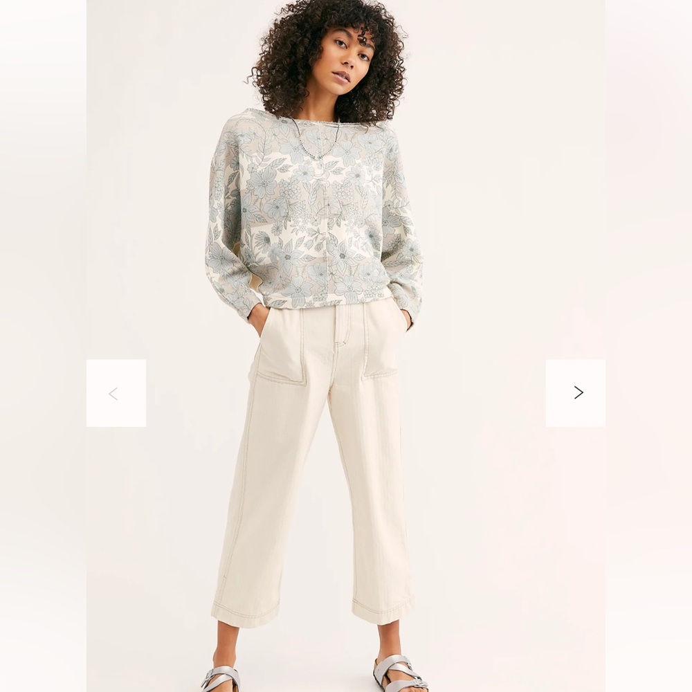 Free People Martin Pullover in Floral